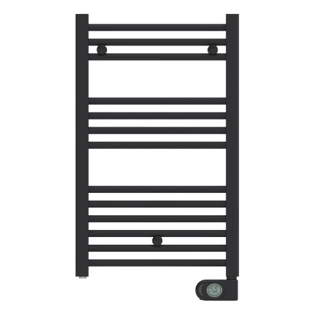 Scaldasalviette elettrico programmabile da 400 W, nero opaco | Scaldasalviette di design nero per bagni