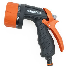 Pistola per irrigazione multifunzione Orework con 8 modalità | Ugello in ottone e impugnatura ergonomica per giardino