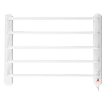 Radiador Toallero Eléctrico Bajo Consumo Orbegozo 90W, Seca y Calienta Toallas, Calentador de Toallas