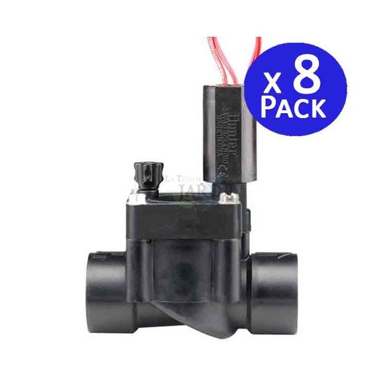 Lot de 8 Électrovanne d'arrosage Hunter PGV-100, 24V 1'', pour les programmeurs électriques Lot de 8 Électrovanne d'arrosage Hunter PGV-100, 24V 1'', pour les programmeurs électriques