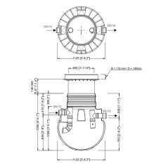 600-liter Grease and Oil Separator for workshops, scrap yards, restaurants | Complies with UNE-1825 standard