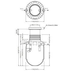 Séparateur de graisses et d'huiles de 1200 litres pour ateliers, ferrailleurs et restaurants | Conforme à la norme UNE-1825