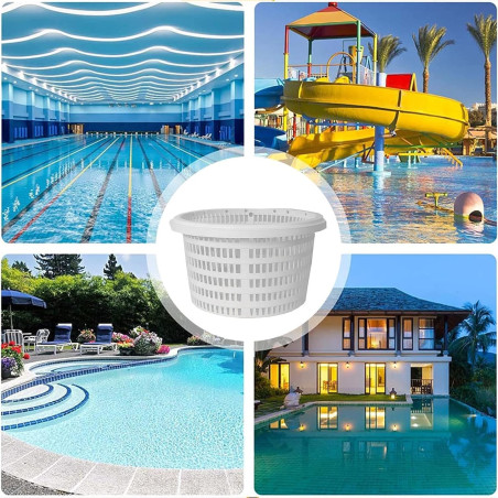 Cesto skimmer universal para skimmer Astralpool de 15 L — substituição profissional com ajuste perfeito (altura 10 cm · Ø 19/14,