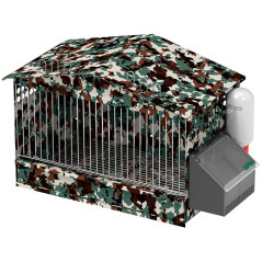 Cage pour Oiseaux galvanisé, Canaris, Perdrix, Perruches et Oiseaux Exotiques, 52x31x36 cm