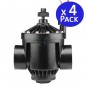 Électrovanne d'irrigation Hunter PGV150 1 1/2" | Lot de 4 électrovannes de jardin 9 V avec régulateur | Minuterie d'irrigation à
