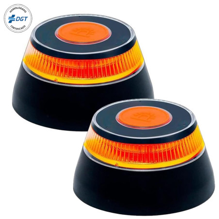 Pack 2 Luz de Emergência Carro V16 Homologada com Geolocalização
