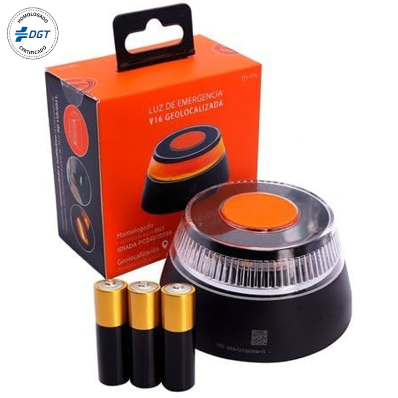 Luz de Emergencia coche V16 Homologada DGT con Geolocalización - Baliza v16 homologada dgt