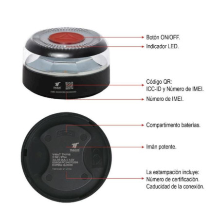 Luz de Emergencia coche V16 Homologada DGT con Geolocalización