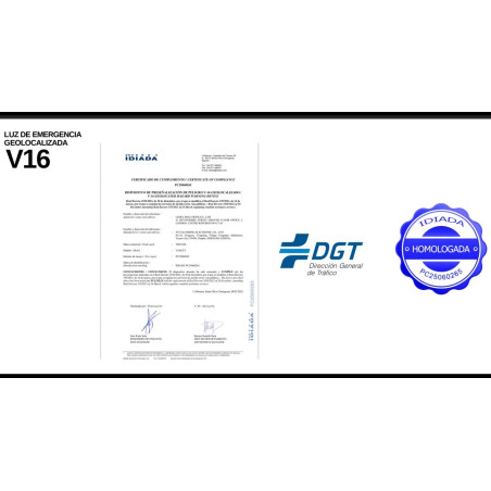 Luz de Emergencia coche V16 Homologada DGT con Geolocalización