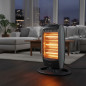 Schwenkbarer Halogen-Heizkörper, 1200W, energieeffizient, leise, mit Bedienelement und Tragegriff