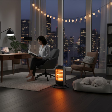 Radiador Halógeno Oscilante, Estufa 1200W