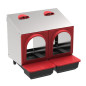 Indoor chicken roost 2 zones 52x45x48 cm