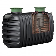 Fosse septique avec filtre biologique 2 000 litres | Fosse septique homologuée pour 3 à 8 personnes | Fosse en polyéthylène cert
