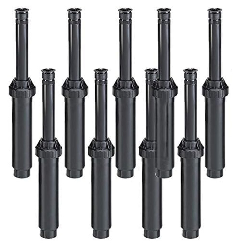 Lot de 10 Diffuseur d'arrosage Rain Bird US415 avec buse réglable 15VAN, portée 4,5 m, Tuyère d'irrigation hauteur de tige 10 cm
