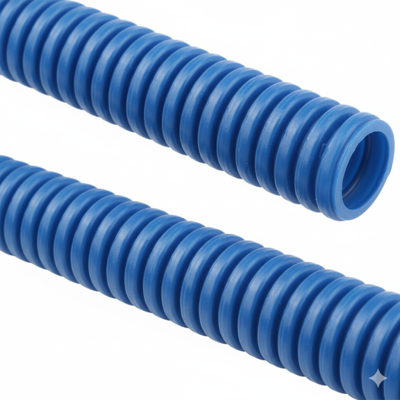 Blue Corrugated Pipe 16mm, coil 50 meters