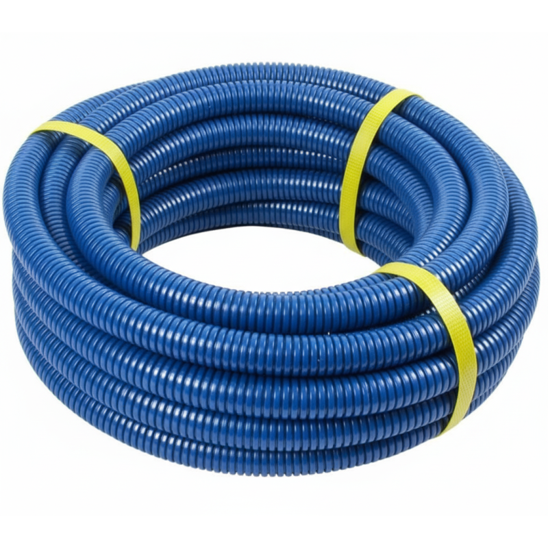 Blue Corrugated Pipe 16mm, coil 50 meters