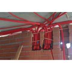 Rotes Wellrohr 19 mm 50 Meter | Wellrohr mit AENOR-Zertifikat | Geeignet zum Schutz von Rohren