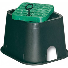 Boîtier pour électrovanne d'irrigation 240 x 270 x 175 mm. Boîtier pour 1 électrovanne ou accessoires. Polyéthylène haute résist