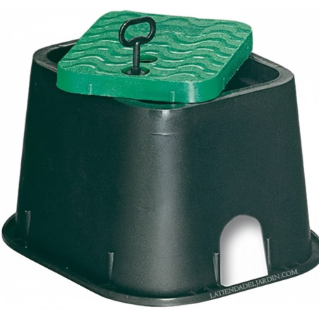 Arqueta de Riego 240x270x175 mm. Caja de riego para 1 electroválvula o accesorios. Polietileno de alta resistencia