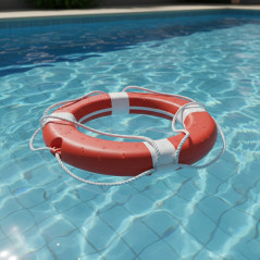 Bouée de sauvetage homologuée pour piscines | Bouée de sauvetage de 70 cm | Sécurité et haute résistance dans l'eau