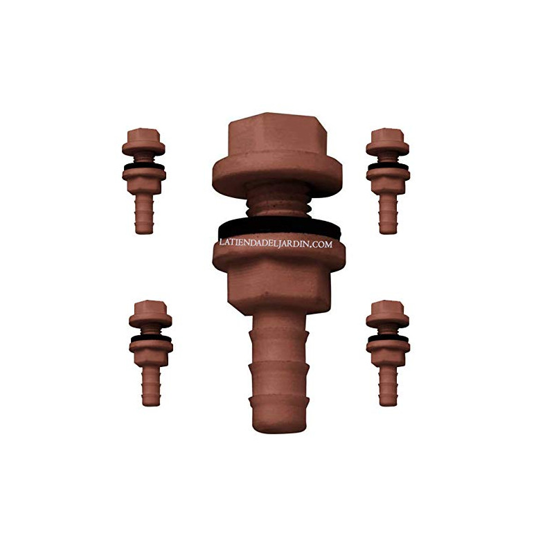 Pacote com 5 conexões de saída de tanque de plástico com conexão de 10 mm, ideal para instalações de água