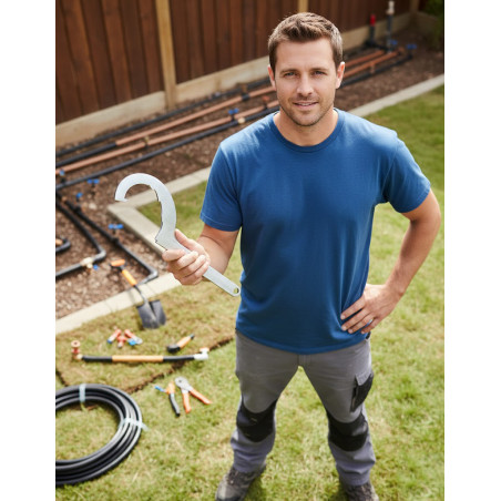 Steel wrench tighten 63mm, 75mm, 90mm, 110mm for Polyethylene and Brass