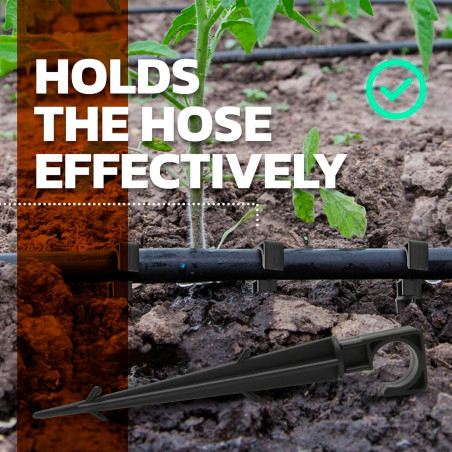 Pack 10 Estaca Sujeta Manguera 16-20mm Ø | Estacas Riego Huerto