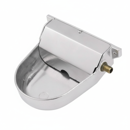 Abreuvoir automatique en aluminium pour chiens, 20x22x10 cm. Fonctionne avec un niveau d'eau constant