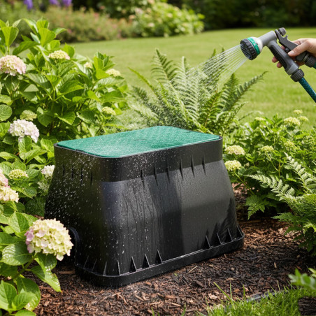 Arqueta de Riego Jardin 640x500x300 mm | Arqueta riego rectangular para Electroválvulas o Riego Enterrado