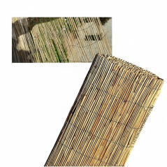 Canisse en bambou naturel chinois 2 x 5 mètres, Occultation 70%, tiges de bambou naturelles pour terrasses et jardins