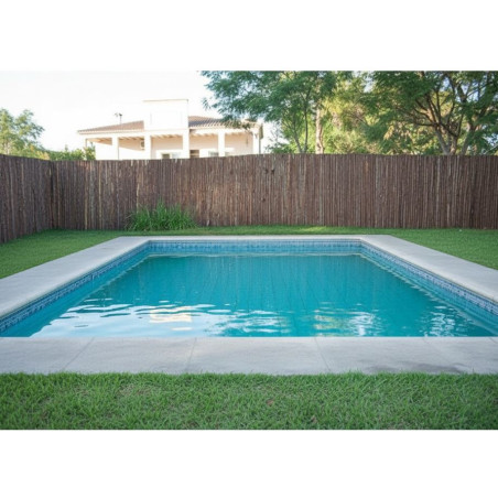 Casca natural de um lado 2x3 m | Cerca de casca de pinheiro, cerca decorativa e tela de privacidade de 95%