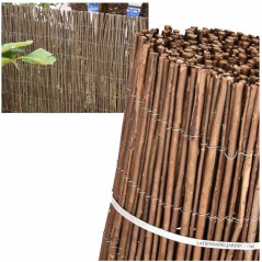 Recinzione in vimini spesso 1,5 x 3 metri | Recinzione da giardino naturale in canne | Recinzione in vimini con privacy garantit