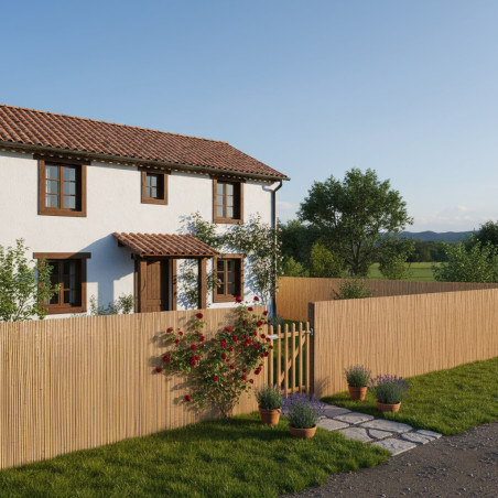 Valla de Mimbre Pelado 2x5 metros