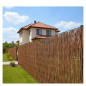 Canisse en Osier Brise-Vue Balcon 1,5 x 5 m, Osier Naturel fougère ,dissimulation 75% pour délimitation de votre jardin, marron