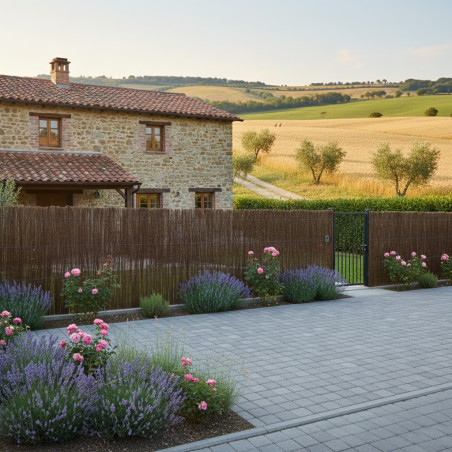 Valla Natural Brezo + Mimbre 1x3 metros