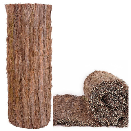 GITTER 1,8 x 3 m, 100%ige Sichtschutz aus rustikaler nationaler HEIDE.