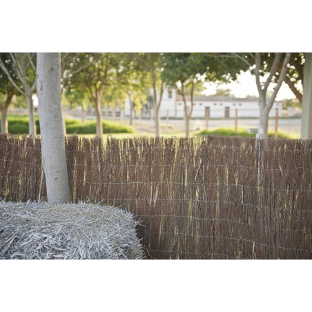 Brezo Jardin Ocultación 2x3 m | Cerramiento Natural de Brezo | Valla de Ocultación 90% para Jardin y Terraza 2,5-3 kg/m2