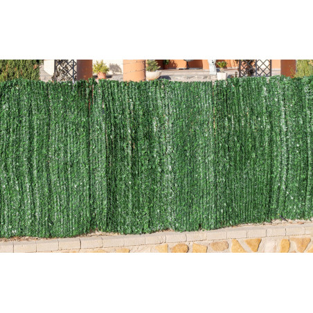 KÜNSTLICHER GARTENZAUN BICOLOR mit feinen Blättern 110 Streben 2 x 3 Meter, Sichtschutz 95%.