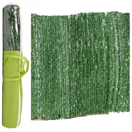 SIEPE ARTIFICIALE DA GIARDINO BICOLORE con foglia sottile 110 steli 2 x 3 metri, occultamento 95%.