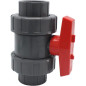Vanne à bille filetée en PVC 50 mm | Vanne d'arrêt à bille filetée 1 1/2" | Vanne d'arrêt pour tuyau 50 mm | Vanne d'arrêt d'eau