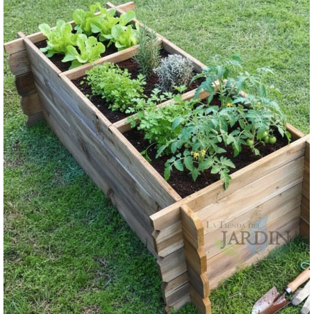 Huerto Urbano jardinera 140x60x40 cm, perfecta para cultivo en terrazas y balcones