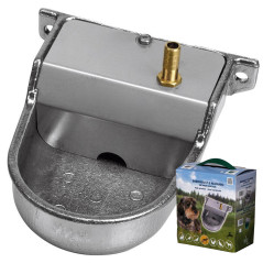 Bebedouro automático de alumínio para cães de pequeno porte, 12 x 16 x 6 cm | Saída vertical, Bebedouro para cães