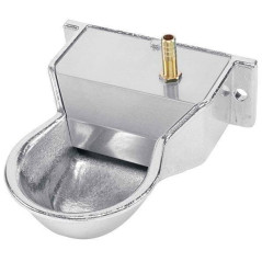 Automatic waterer for dogs, cats, pets made of aluminium. 10 x 18 x 6 cm. Can be fixed to the wall