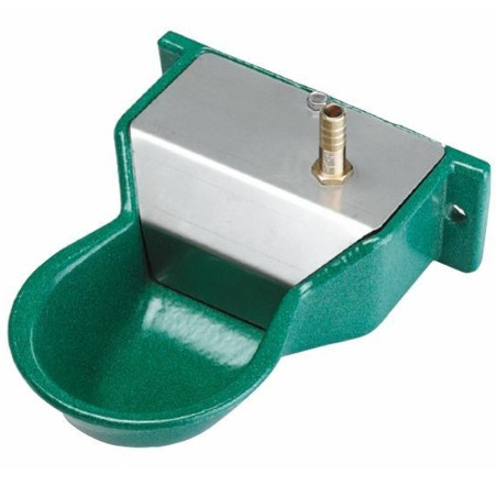 Automatischer Trinknapf aus lackiertem Aluminium für kleine Hunde. Maße: 10 x 18 x 6 cm