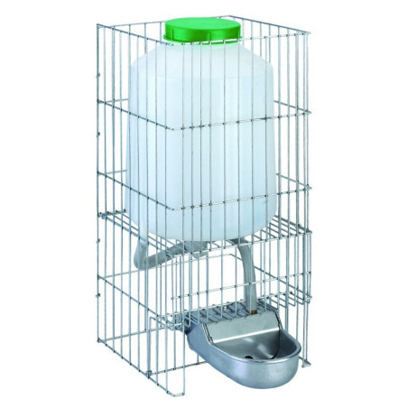 Tigela de água para cães em alumínio com reservatório de água de 8 litros, 23x33x46 cm