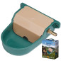 Abreuvoir automatique en aluminium pour chiens, 11x16x6 cm. Vert. Sortie du réservoir d'eau
