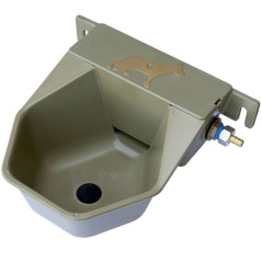 Green plastic drinker for dogs 18x22x10 cm