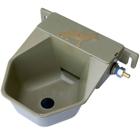 Green plastic drinker for dogs 18x22x10 cm