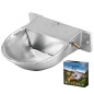 Trinkbrunnen für Hunde und Tiere aus Aluminium mit konstantem Wasserstand, 18,5x22x9 cm. Kann an der Wand befestigt werden