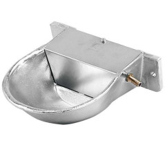 Bebedero para Perros y Animales en Aluminio con Nivel de Agua Constante, 18,5x22x9 cm, Fijación a la Pared